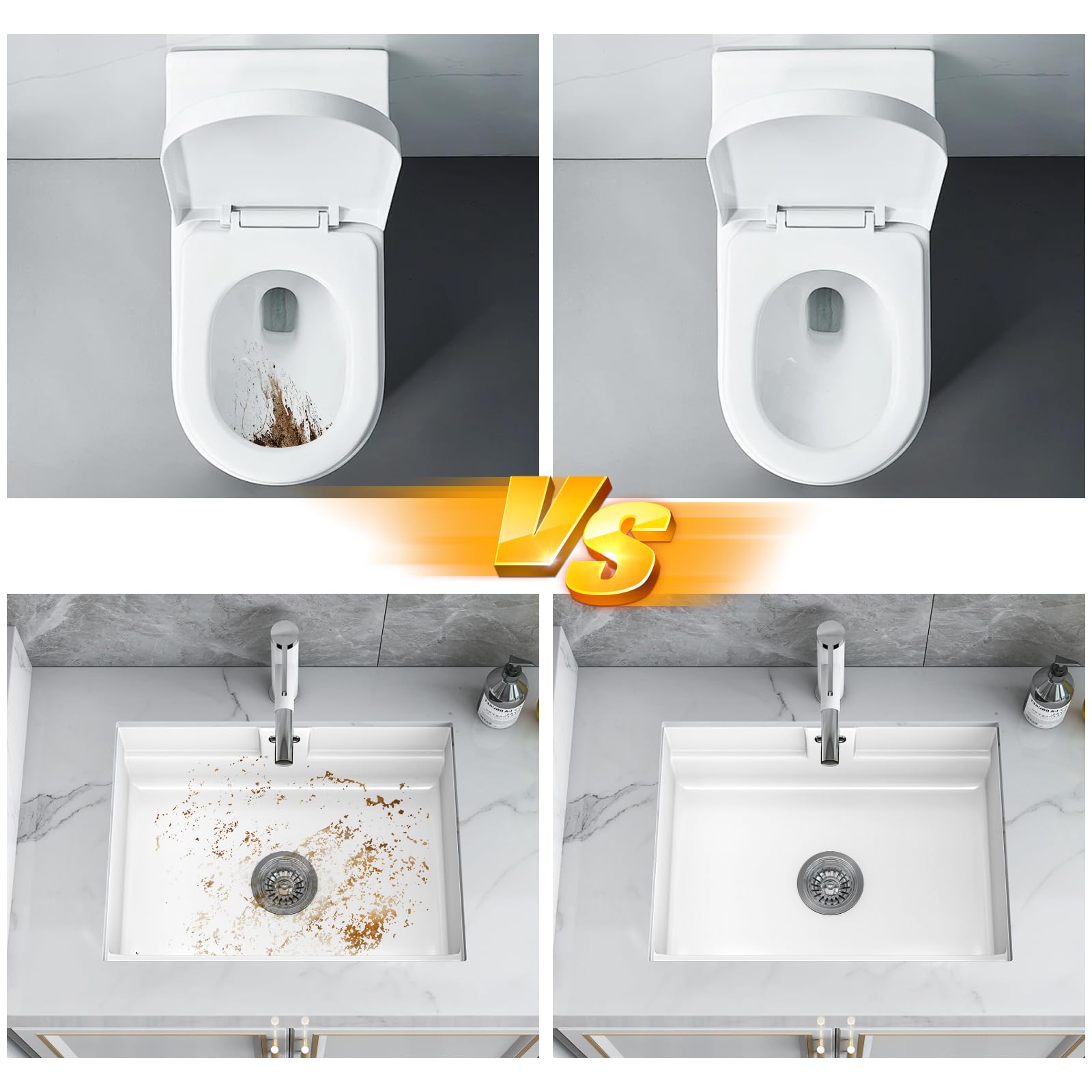 Xmart 6 pezzi Cleaning Block WC pietra pomice detergente per WC con 2 manici, 2 ganci Pumice Stone Toilet Cleaner WCper bagno toilette cucina piscine macchie profonde