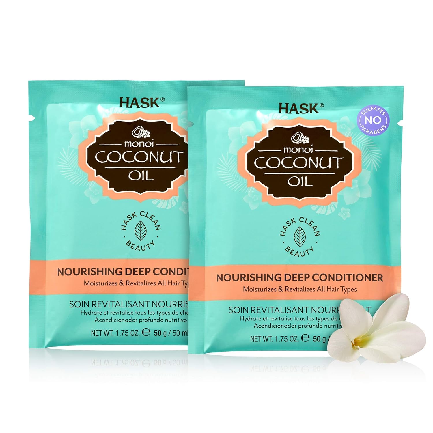 Monoi Coconut Oil Nourishing Deep Conditioner 50ml Pack Of 2, For Strong And Healthy Hair