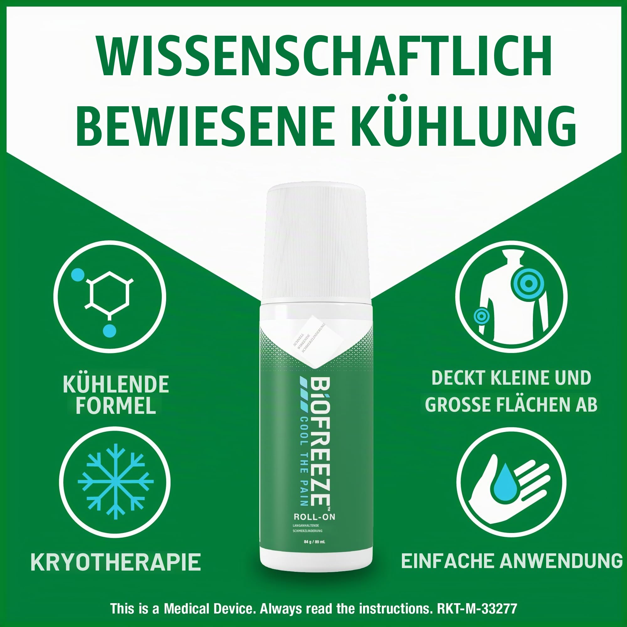 Reckitt Biofreeze 3oz Roll On Gel
