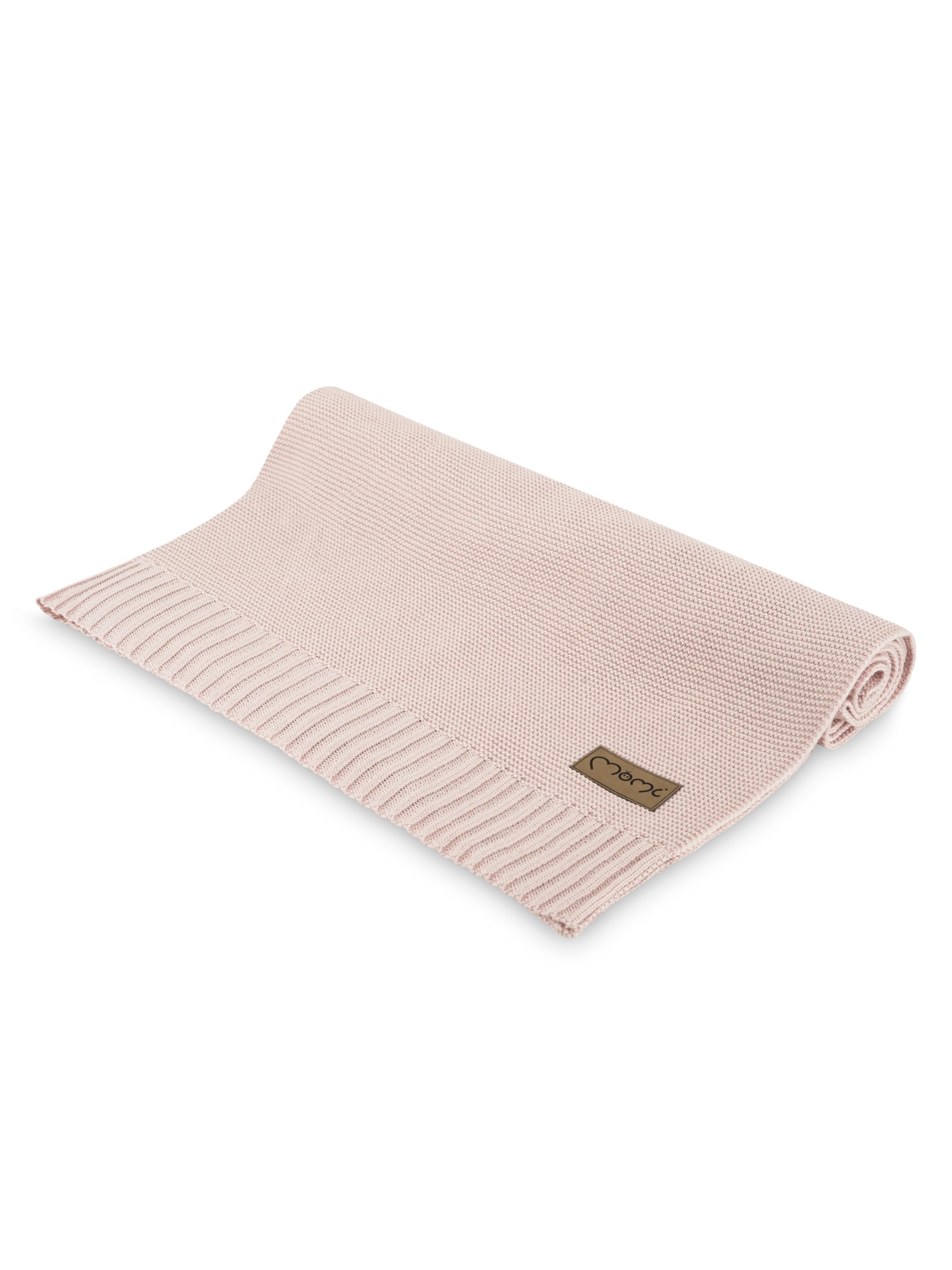 Momi - Hug Baby and Boy Blanket, wymiary 80 x 110 cm, przytulny koc wykonany z 50% bawełny i 50% włókien bambusowych, koc z dzianiny do wózka, wózka spacerowego i łóżeczka dziecięcego