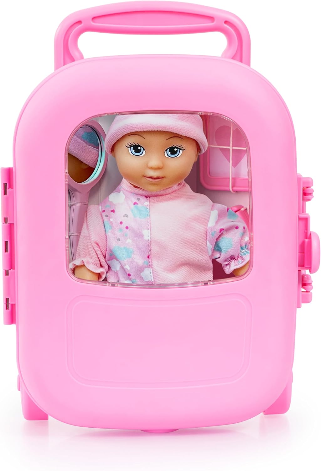 Bayer Design 92805AC Doll with Trolley and Accessories, Play Set, Doll Accessories, Lockable and Extendable Case