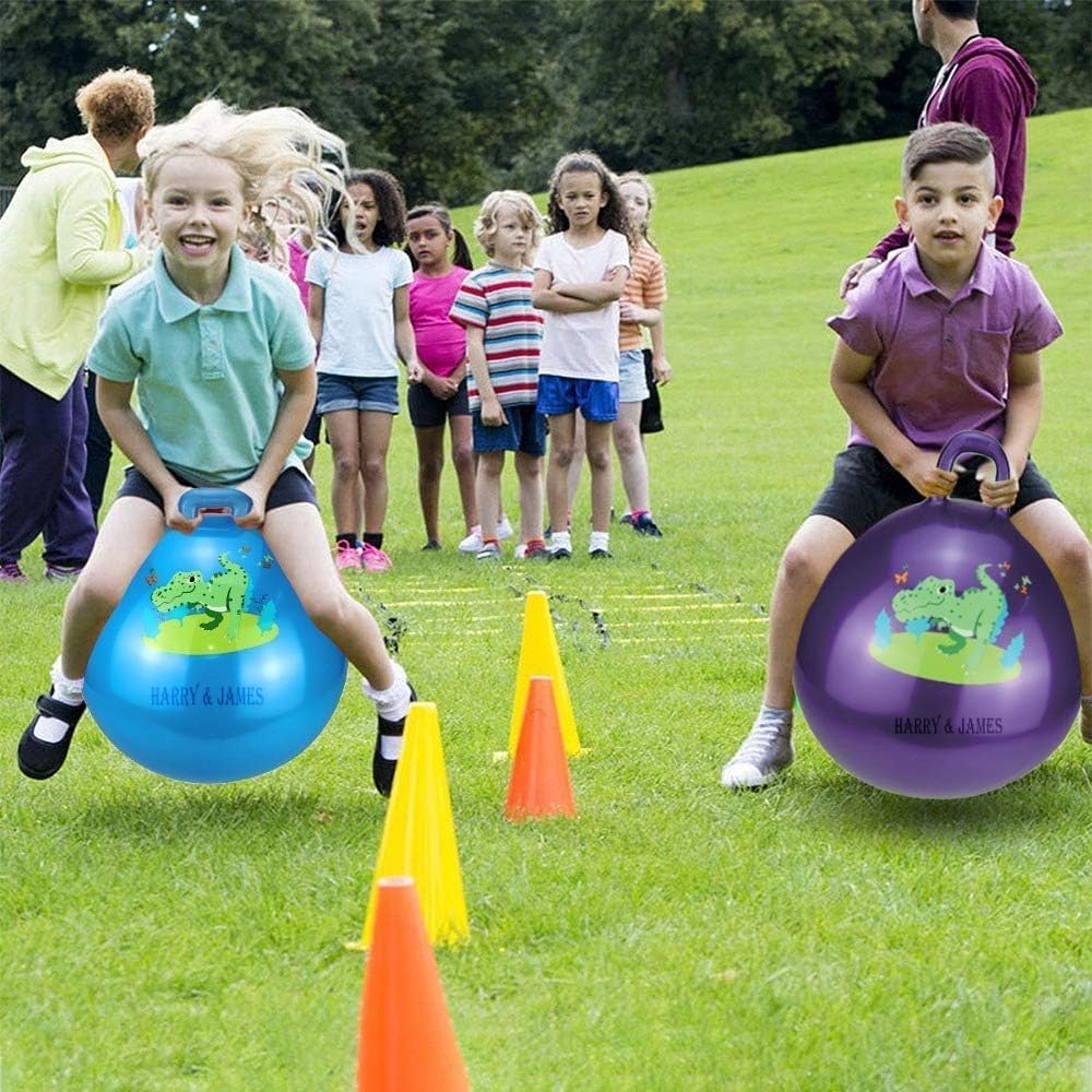 HARRY & JAMES® Sit and Bounce Rubber Hop Ball with Handle Jumping & Bouncing Ball Toys Indoor & Outdoor Kids Exercise Gym Sport Hop Ball for Kids,Boys,Girls,Adults (Big Size 56Cm/22Inch,Multicolour)