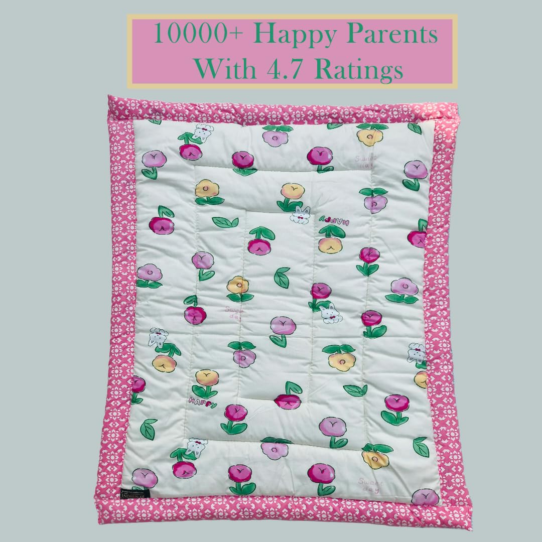 RURIBOSY||Bedding Mattress for Cotton, Baby Sleeping Bed Set Godari Baby Cradle Bed|Baby Bed for 0 to 2 Years|Mattress for 0 to 2 Years Sleeping mat| - Image 3 thumbnail