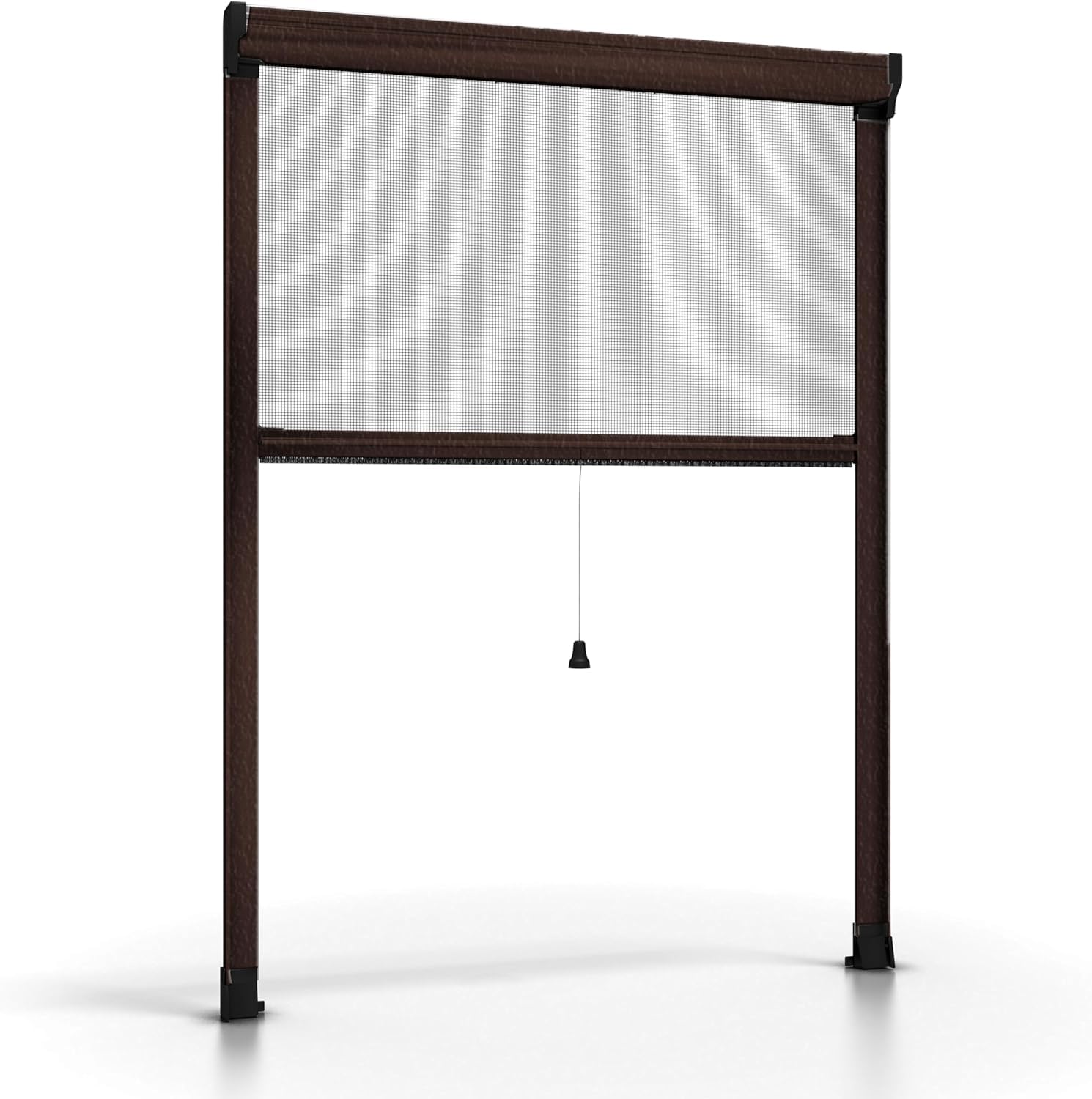 CILVANI ZANZARIERA A RULLO FRIZIONATA CON APERTURA VERTICALE COLORE BIANCO MARRONE BRONZO (MARRONE, 120X170)