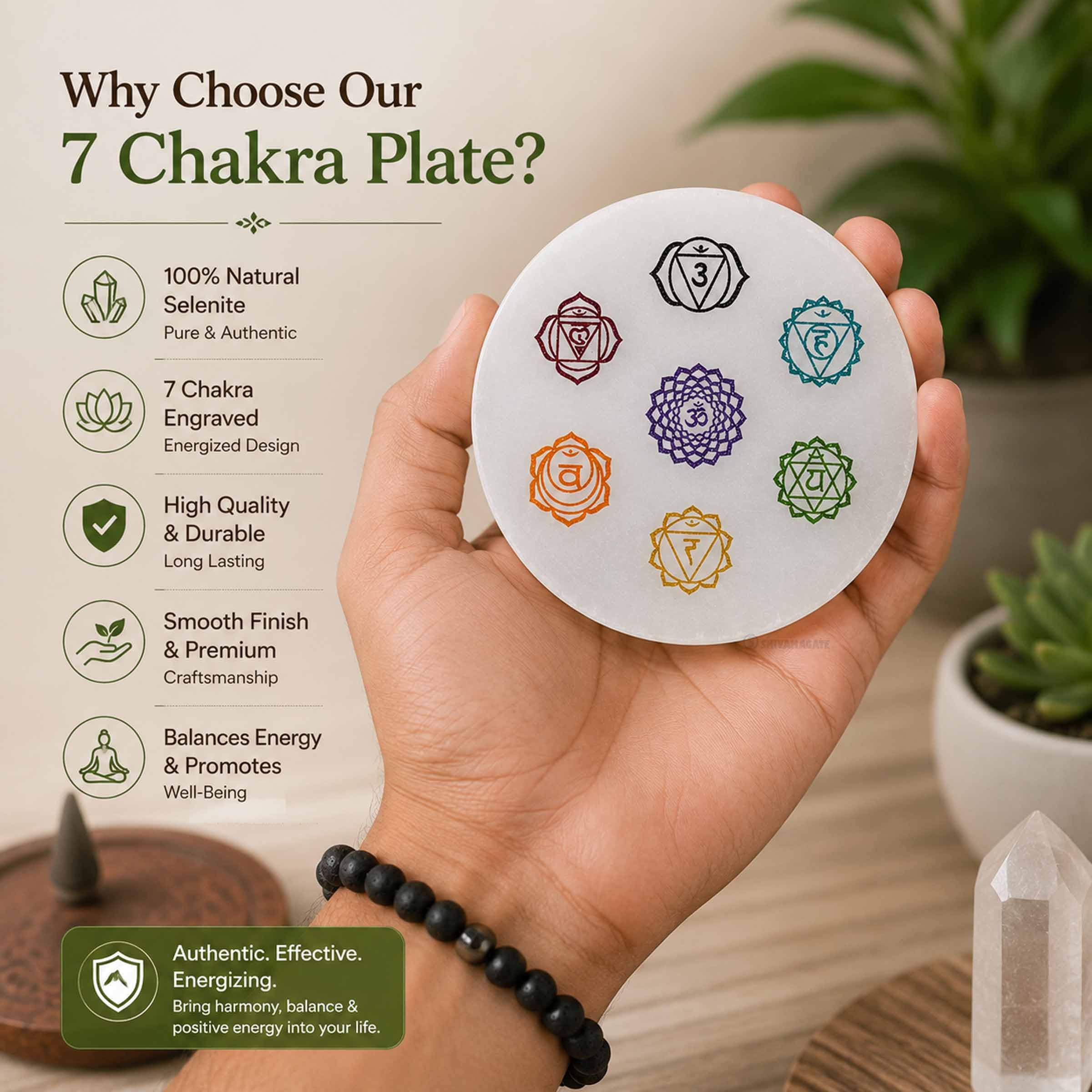 Selenite Charging Plate - Chakra Crystal Energy -7