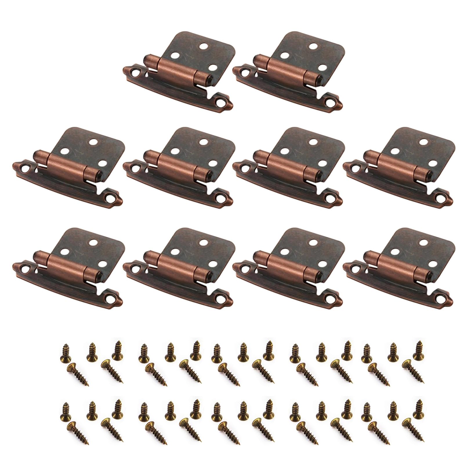 10Pcs Closing Hinges Inset Antique Cabinet Hinge Decorative Hardware for Kitchen/Bathroom/Furniture Cabinets Kitchen Cabinet Door Hinges Hardware