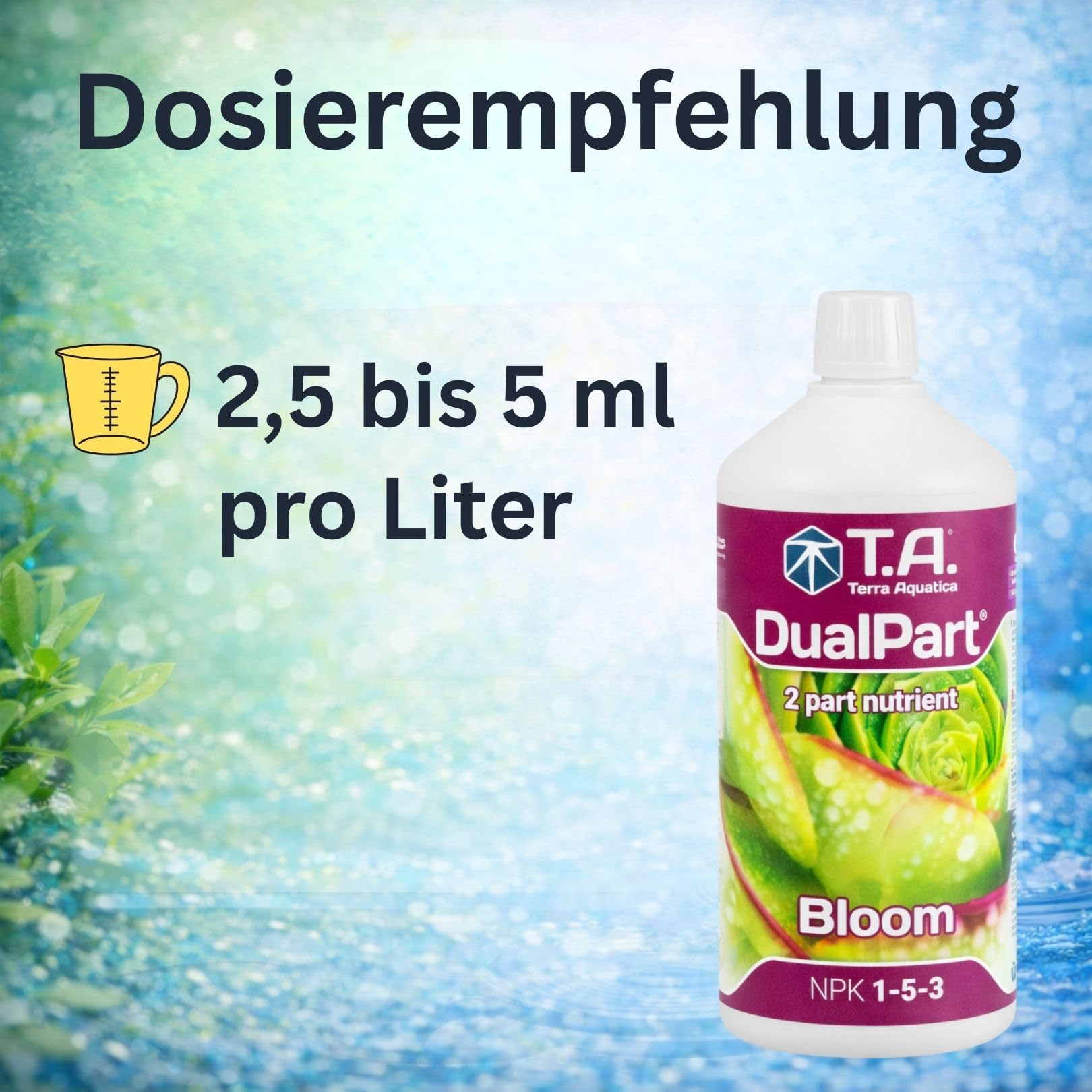 Weedness GHE FloraDuo Bloom 5 Liter - Grow Dünger Naturdünger Bio Zimmerpflanzen Tomaten Gurken Flüssigdünger Organischer