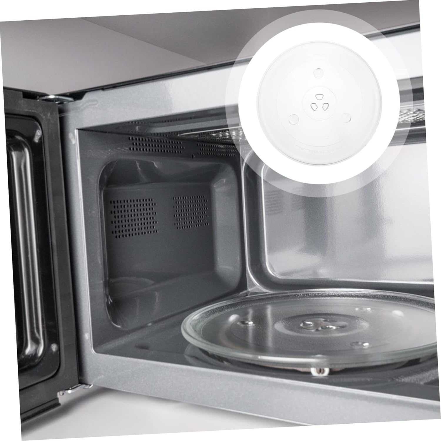 IMIKEYA Microwave Glass Plate Oven Replacement Turntable Heat Resistant Cooking Tray Turntable