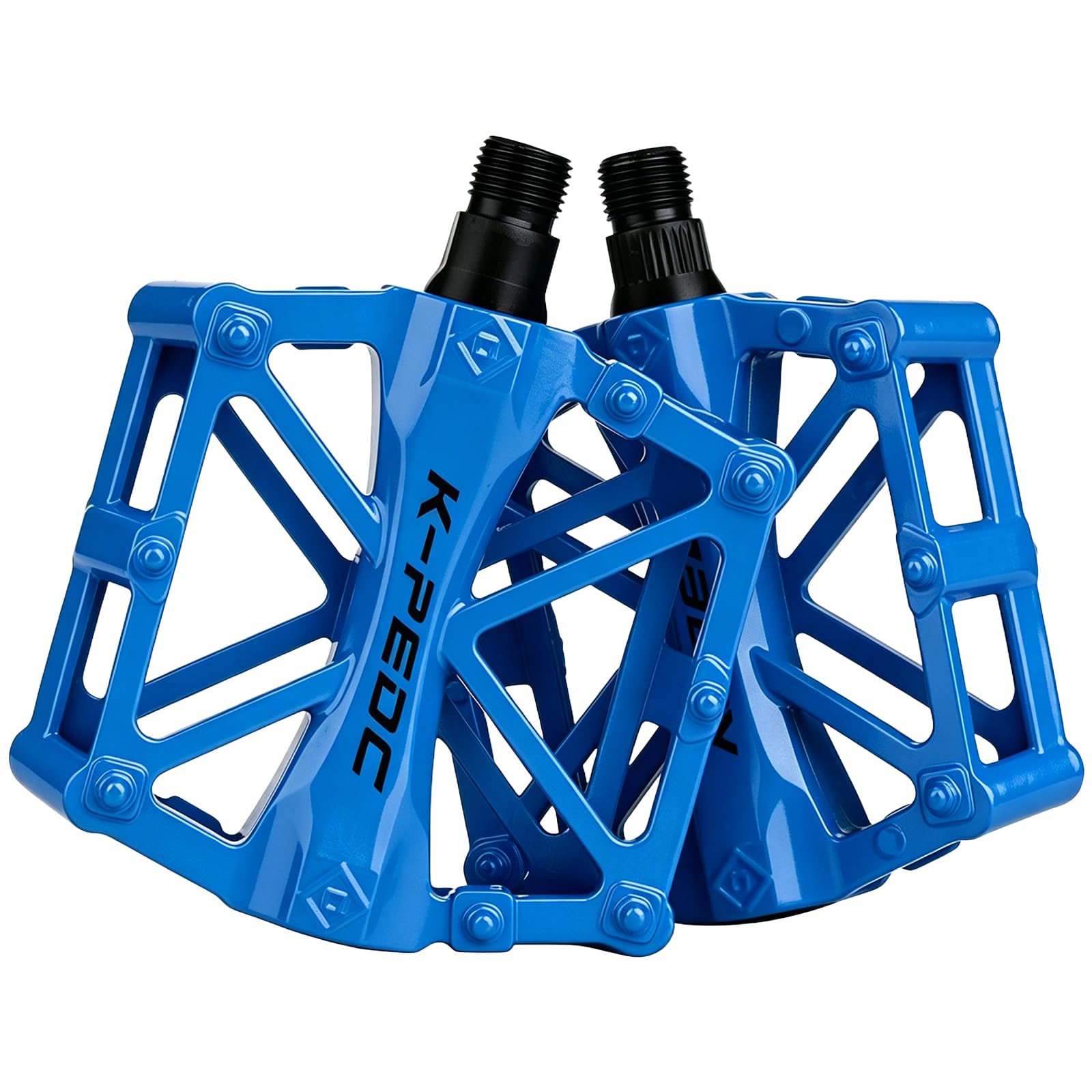 Pédales de vélo de route VTT BMX légères plateforme bleue - 7