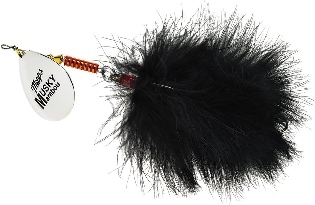 Mepps Musky Marabou, Silver-Black