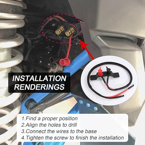 Miniatura 6 de Poste de batería con cables de alto voltaje resistentes al agua para Can Am Maverick X3 encaja en agujeros de fábrica y hardware