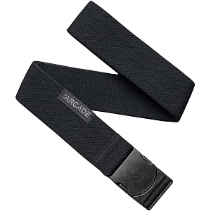 Arcade The Original Unisex Adventure Belt Heavy Duty Elastic Webbing Non-Metal Travel Friendly Buckle