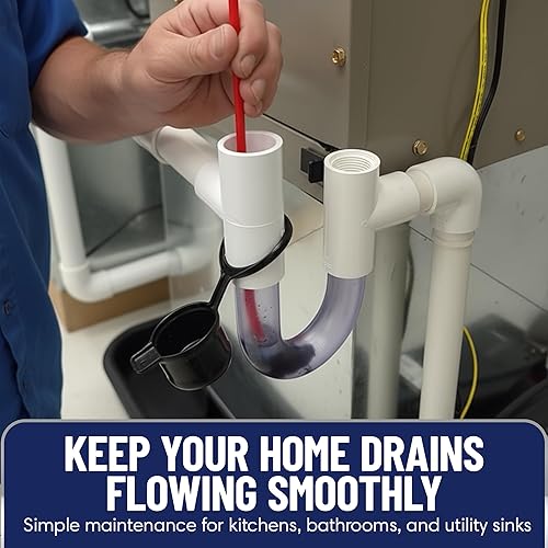 Miniatura 7 de FryOilSaver Co. B313C - Cepillo de tubería largo flexible de 48 pulgadas  Herramienta de limpieza de drenaje de CA  Desatascador de línea de