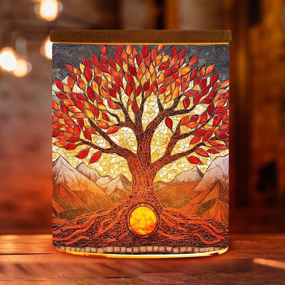 Photophore arbre de vie rouge, le cadeau idéal pour Noël