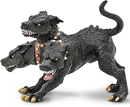 Safari Ltd. Cerberus Figurine - Hand-Painted 4.75" Three-Headed Dog Figure - Fun Educational Toy for Boys, Girls & Kids Age 3+