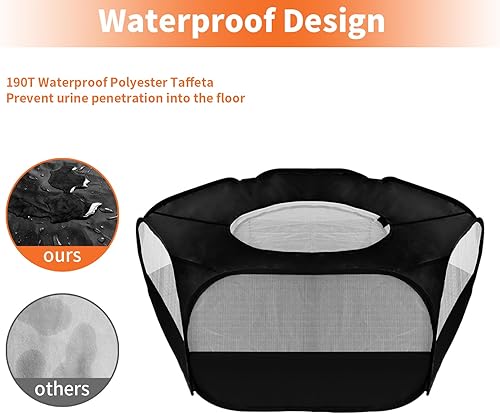 Miniatura 4 de Corralito de juegos para animales pequeños con cubierta antiescape, corralito portátil para gatos, transpirable, para interiores y exteriores, jaula