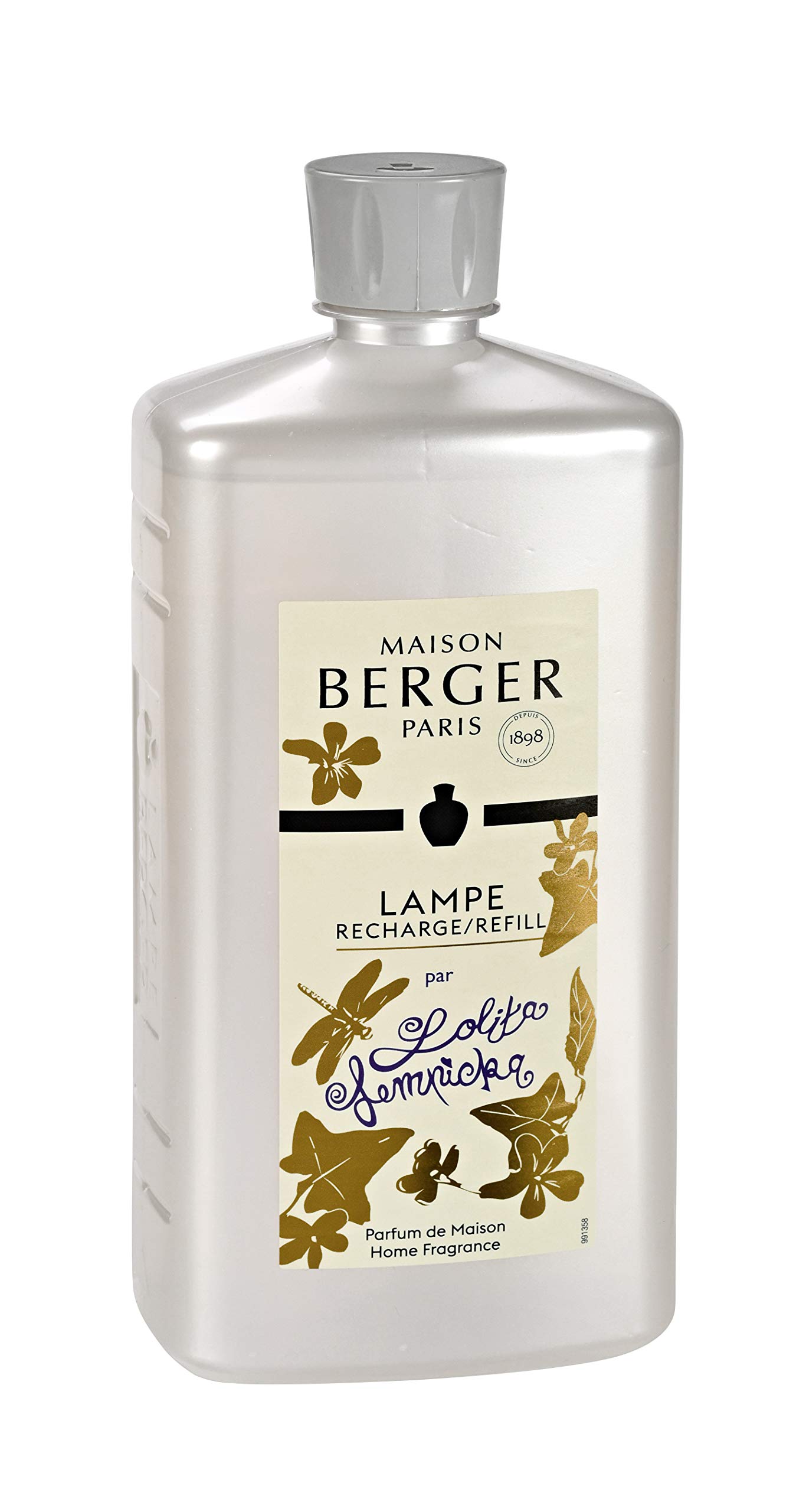 Maison Berger Lolita Lempicka Lamp Berger Fragrance Refill, 1 Liter – 2-In-1 Catalytic System, Neutralizes Odours Then Diffuses Fragrance, Sweet Licorice Accord With Violet And Tonka Bean