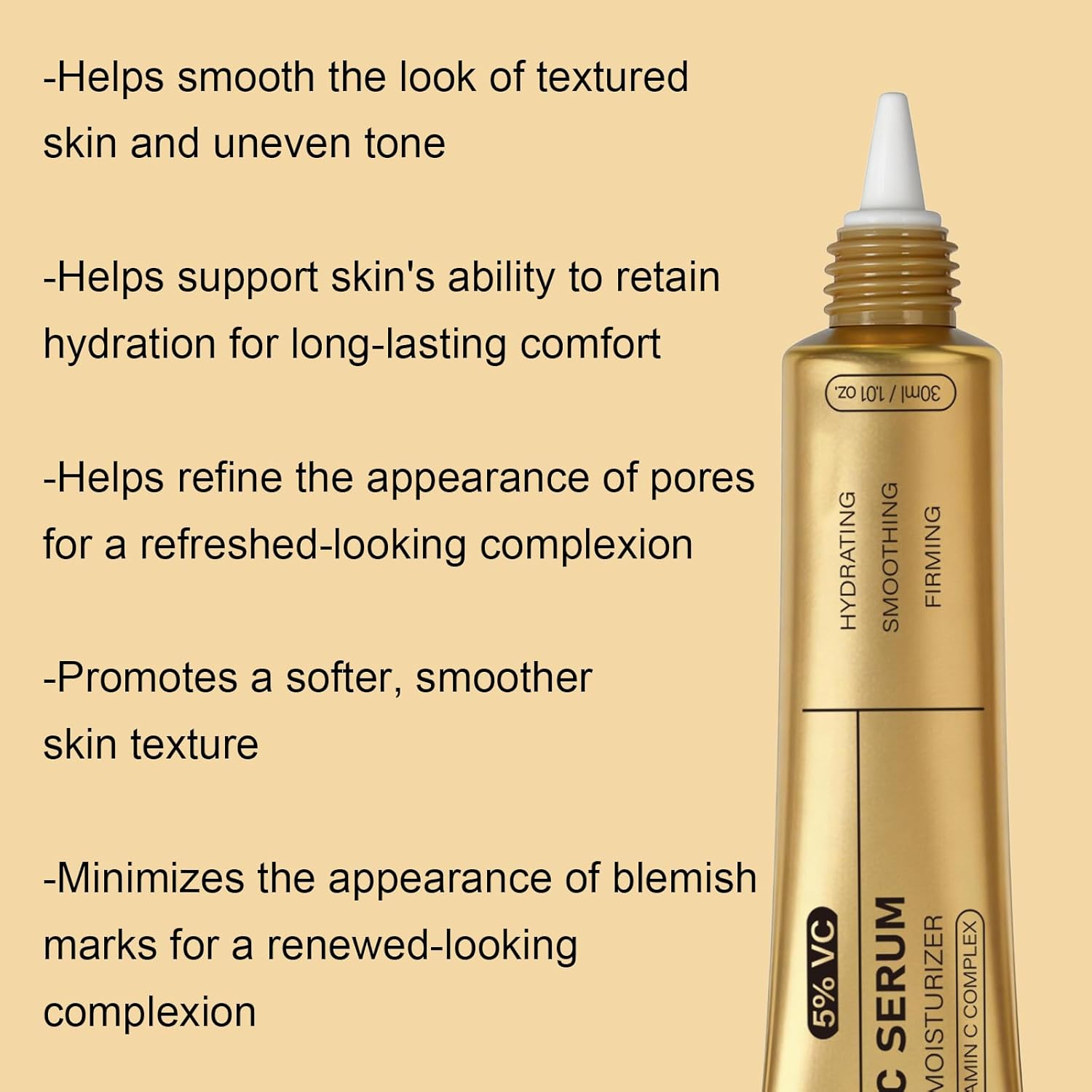 Vitamin C Face Serum - 1.01 fl oz Advanced Formula with Glutathione for a Refined Look and Brighter Appearance (1)