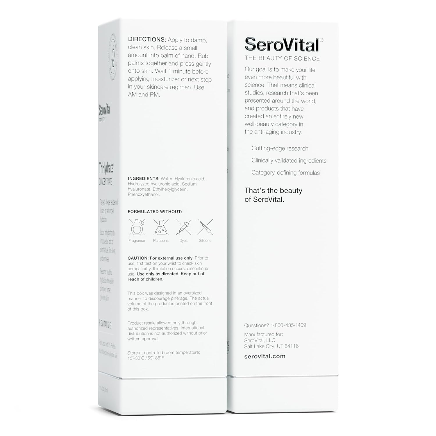 SeroVital Beauty TriHydrate Concentrate – 3% Multi-Molecular Hyaluronic Acid Serum for Deep Hydration, Visible Plumping & Firming – Fragrance-Free Daily Hydrating Face Serum - 1 fl oz - Image 7