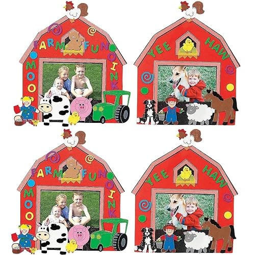 Fun Express Farm Foam Frames - Creative Kids Craft Set