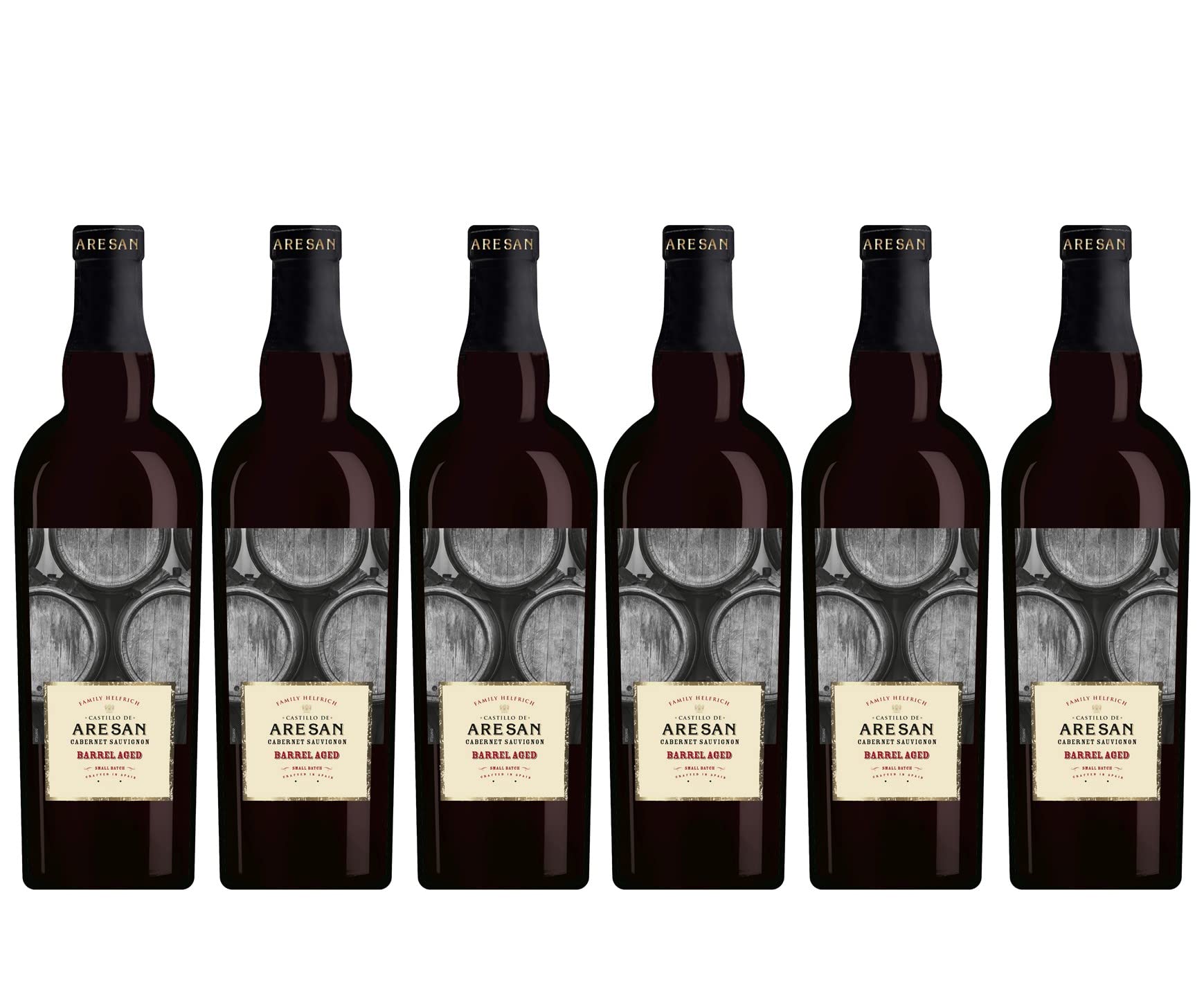 Castillo De Aresan - Cabernet Sauvignon, Vin rouge élevé en fûts de whisky bourbon, Espagne (6 x 0,75L)