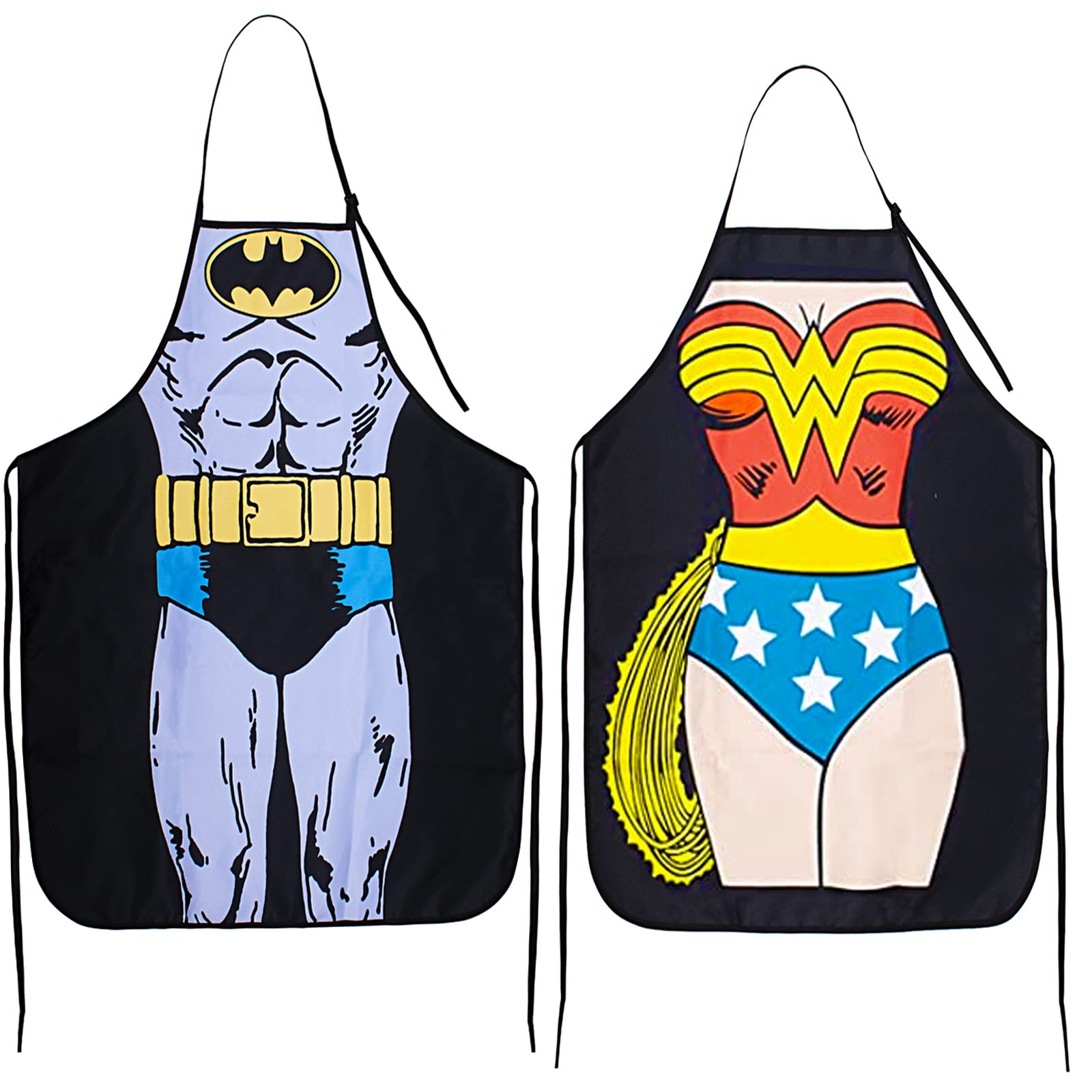 Fengaim 2 piezas Delantal de cocina pareja, Delantal divertido Delantal de cocina novedoso, Delantal sexy impermeable Delantal de cocina para hombres Mujeres, ideal para Navidad