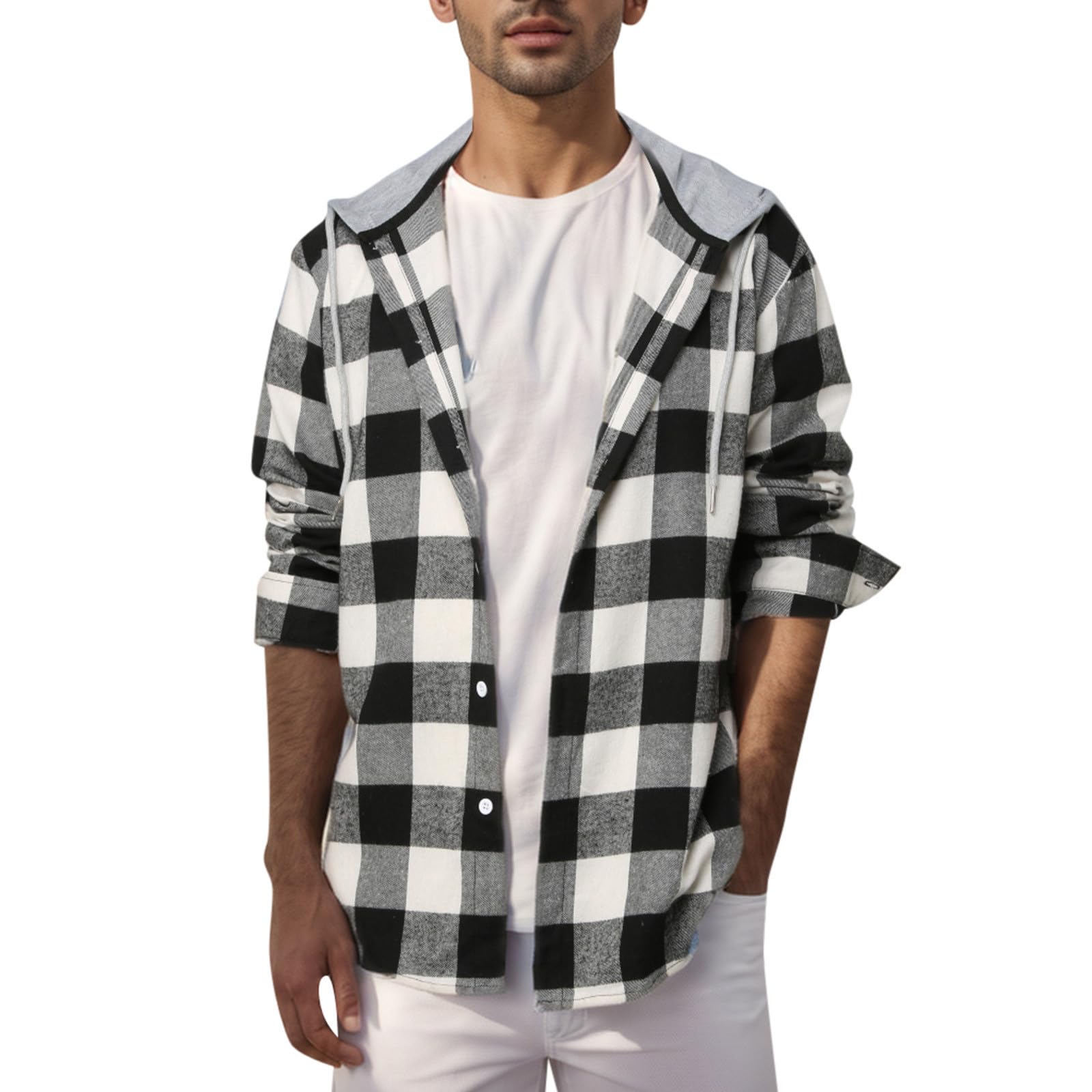 Genérico Camisas Hombre Manga Larga Camisas Hombre Verano Manga Larga Clásico Camisas Hombre Manga Larga De Vestir Tonos Rojo Rayas