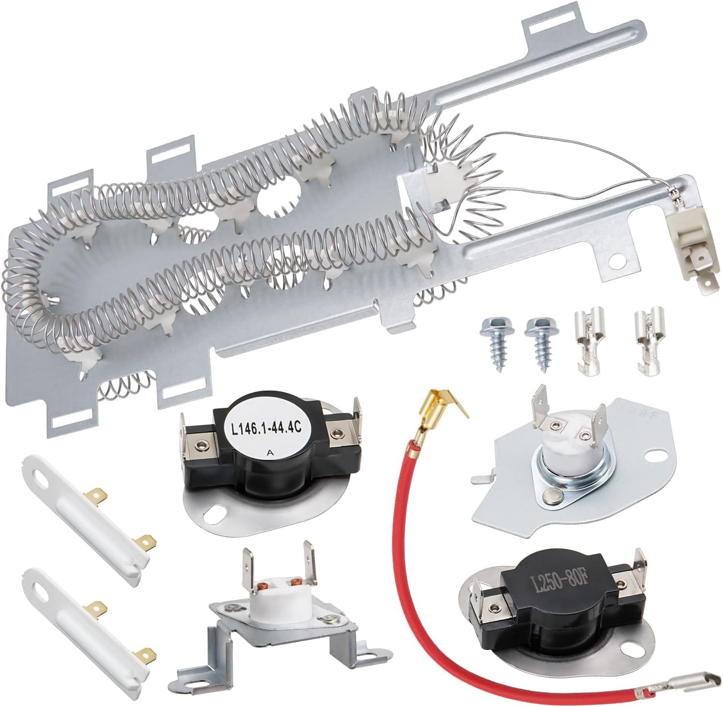 Dryer Heating Element Kit Replace for Maytag MEDB725BW0 MEDB750YW1 MED6000XG1 MEDB750YW2 MEDB750YW0 MED7000XW0 MED5100DW1 MED5100DC1 MED6000XW0 MED6000XW1 MED7100DC1