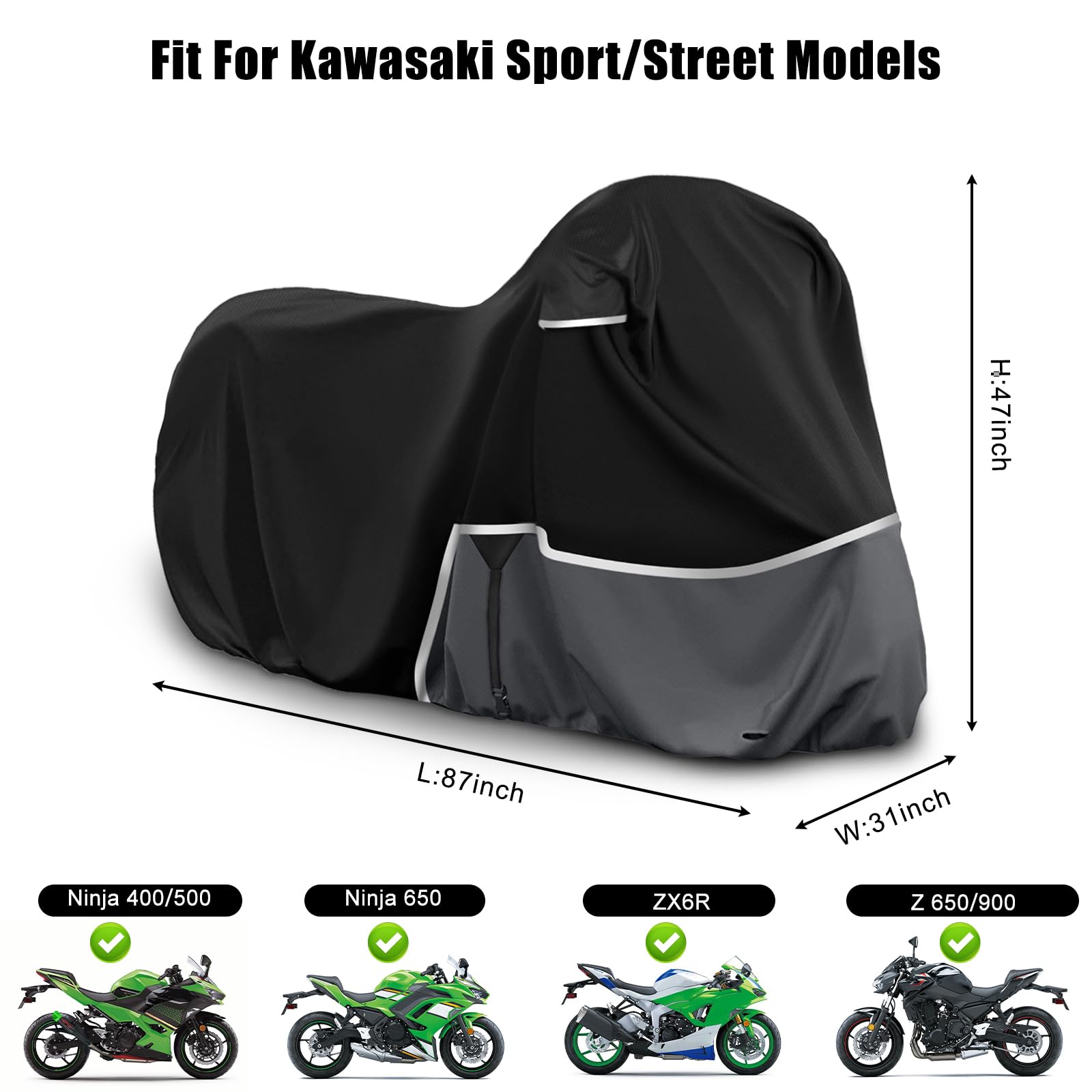Amazon.com: Waterproof Motorcycle Cover Replace for Kawasaki Ninja