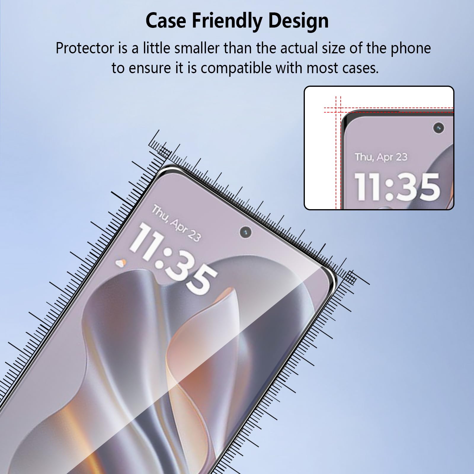 Pollachi [3 Pezzi Vetro Temperato per Motorola Moto Edge 50 Neo,Durezza 9H Anti Graffio,Anti-Impronte Senza Bolle,Pellicola Protettiva per Motorola Moto Edge 50 Neo