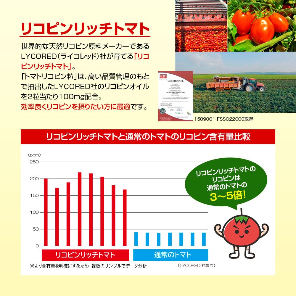 Amazon | 高含有 トマトリコピン 15mg リコピンリッチトマト