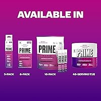 Vista 8 de Prime Rapid - Electrolito en polvo de rehidratación, Berry Citrus Rush, mezcla de bebida de hidratación sin azúcar con sodio, potasio, magnesio