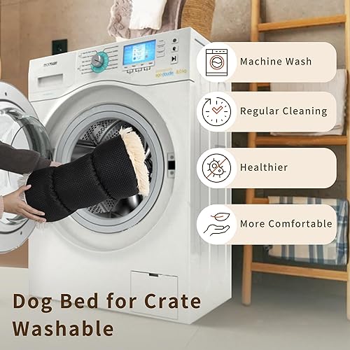 Miniatura 6 de nononfish Cama extra pequeña para perros, 22 x 13 pulgadas, pelo sintético, parte inferior antideslizante