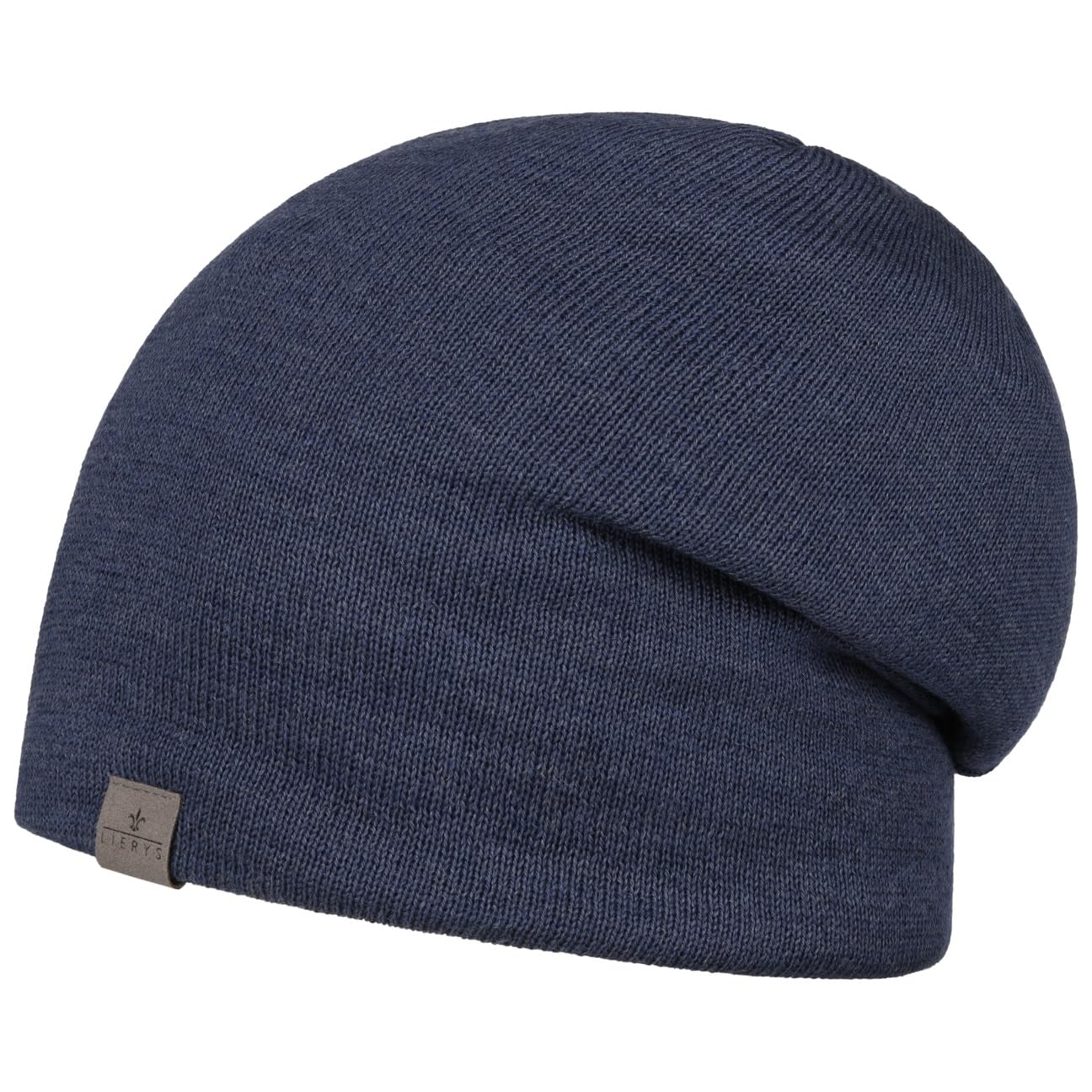 Lierys Fine Merino Long Beanie Men’s/Women’s (Length: 30 cm) - Made in Germany - Knitted hat Made from Merino Wool - Winter hat in one Size (54-61 cm) - Autumn/Winter Denim One Size