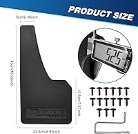 Vista 25 de Universal Mud Flaps Fits Most SUVs/MPVs, Not Full-Size SUVs- Standard Size 4-Piece Soft Glue Fenders Splash Guards Set, Heavy Duty Flexible
