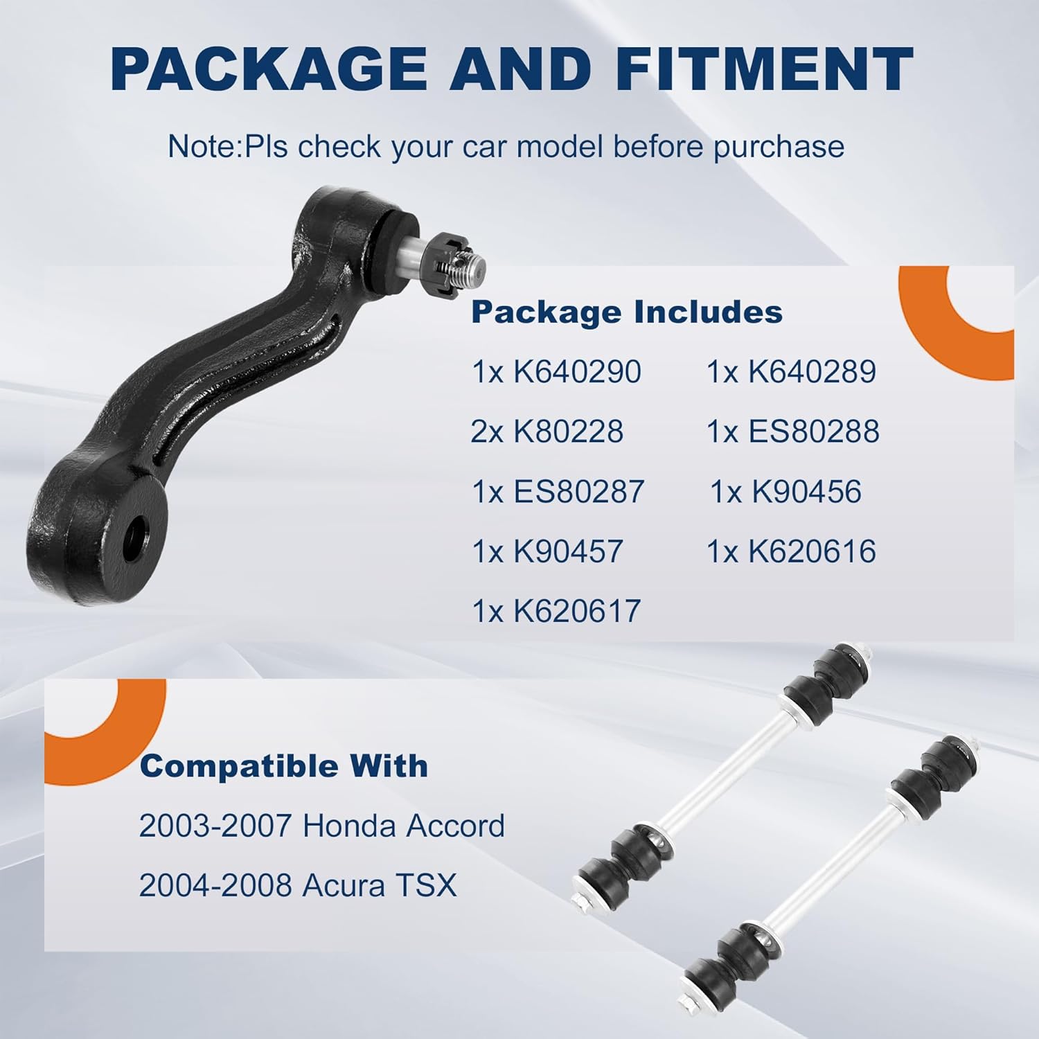 KUIPERAUTO Front Upper Control Arms Suspension Set Compatible for 1995-1999 K1500 and K1500 Suburban; 1995-2000 Tahoe, K2500, Yukon and K2500, K6292 K6477 Kit-15Pcs
