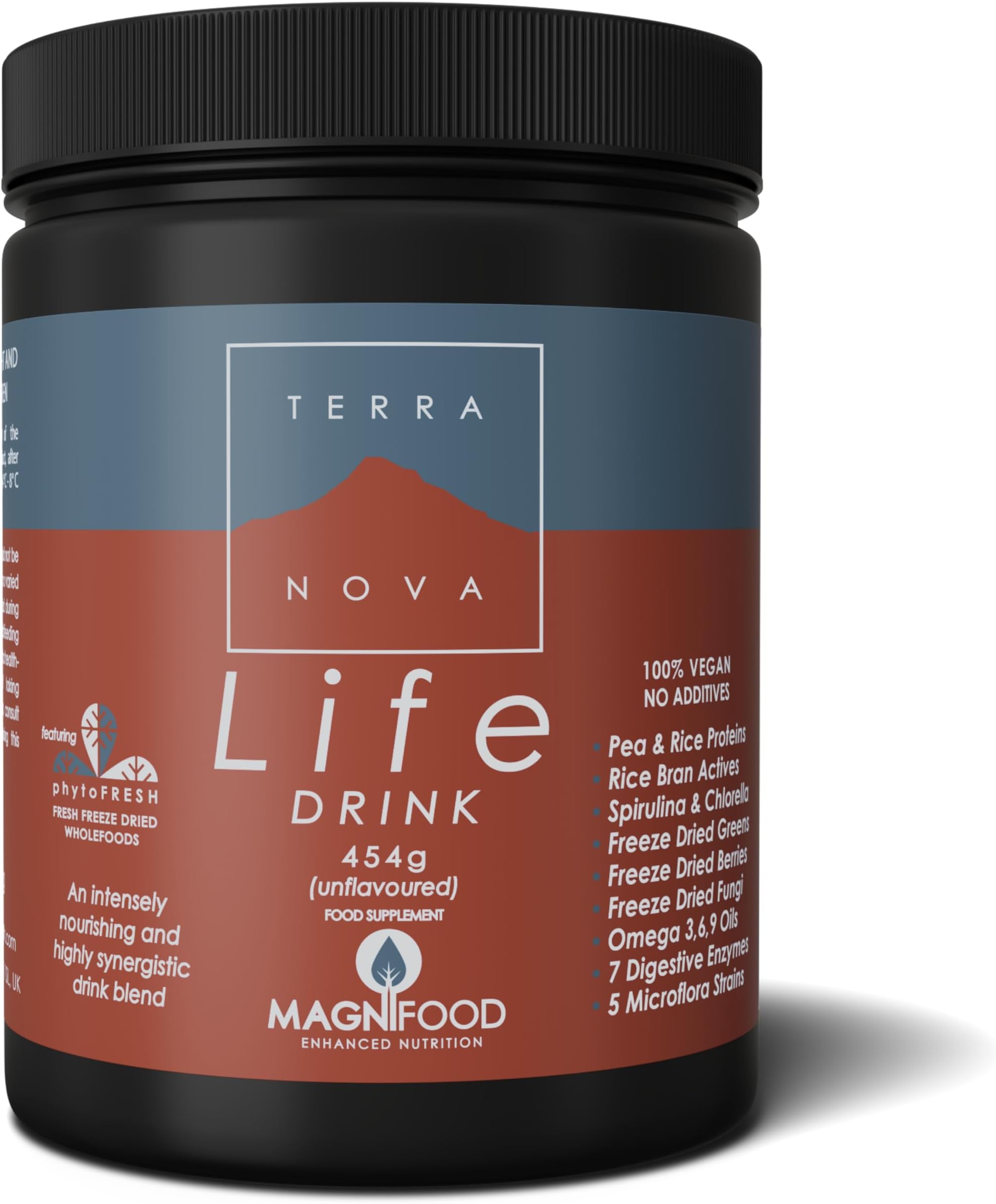 Terranova Life Drink Superfood Powder 454g Vegan Protein Greens Probiotics