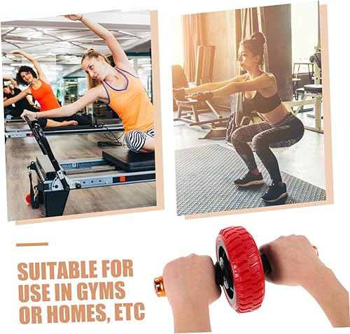 Miniatura 8 de Alipis Rueda de rodillo de abdominales portátil con potente resistencia de resorte para entrenamiento abdominal integral, construcción de alta