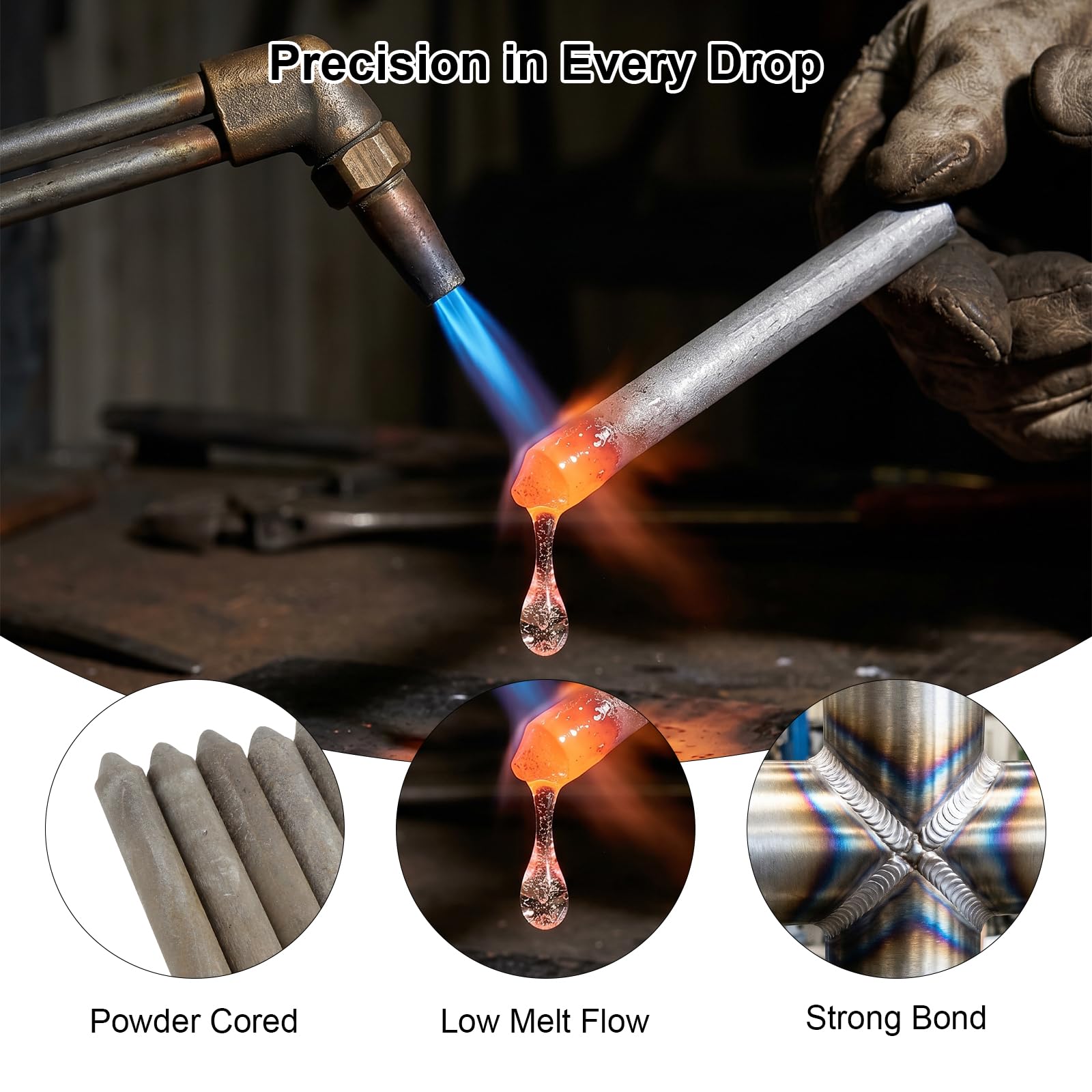 18 sztuk aluminiowych prętów spawalniczych, pręty spawalnicze o niskiej temperaturze, uniwersalny pręt spawalniczy, łatwy do stopienia za pomocą zapalniczki, cyny do lutowania żelaza, miedzi