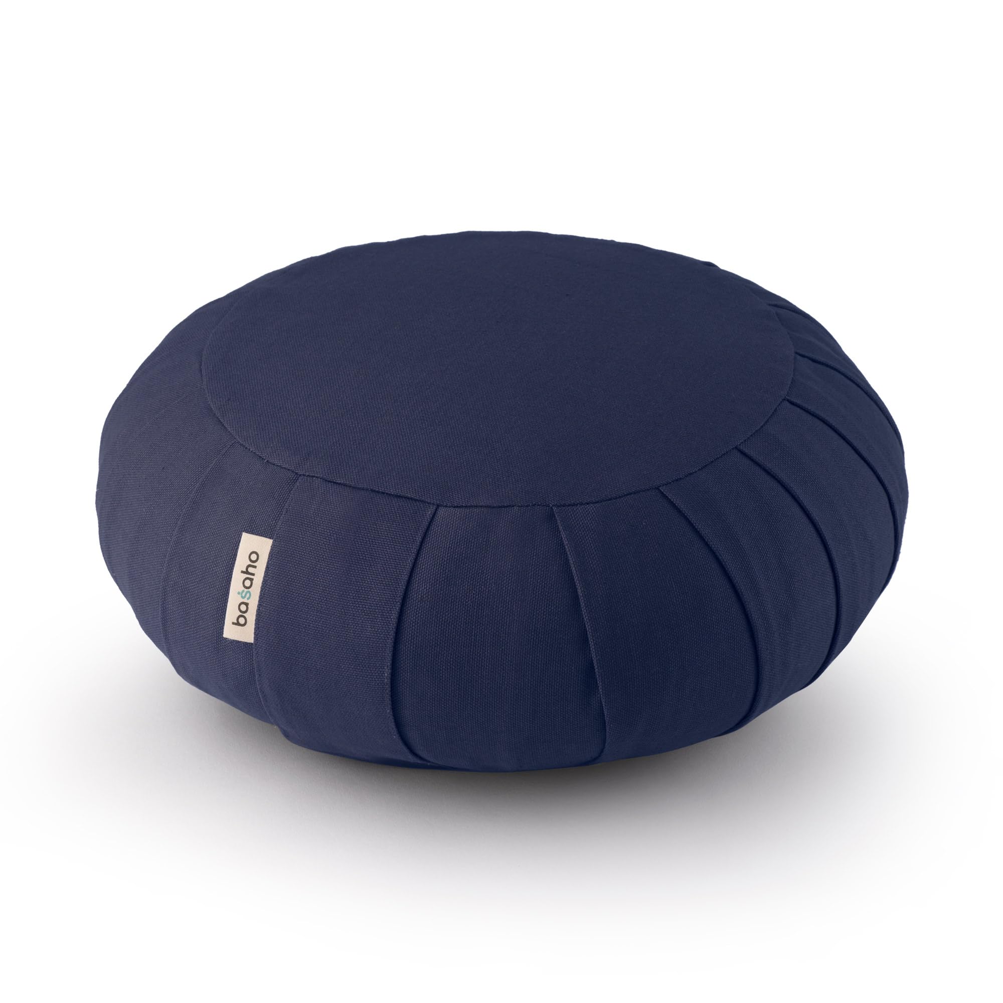 basaho CLASSIC Zafu Cojín de Meditación | Algodón Orgánico | Cáscara de Trigo Sarraceno | Funda Extraíble Lavable