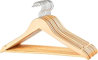 IKEA ズボン ハンガー おすすめ!収納力UP&選び方ガイド 18 Wooden Hanger Set for Suit Jackets, Handmade from Natural Premium Wood