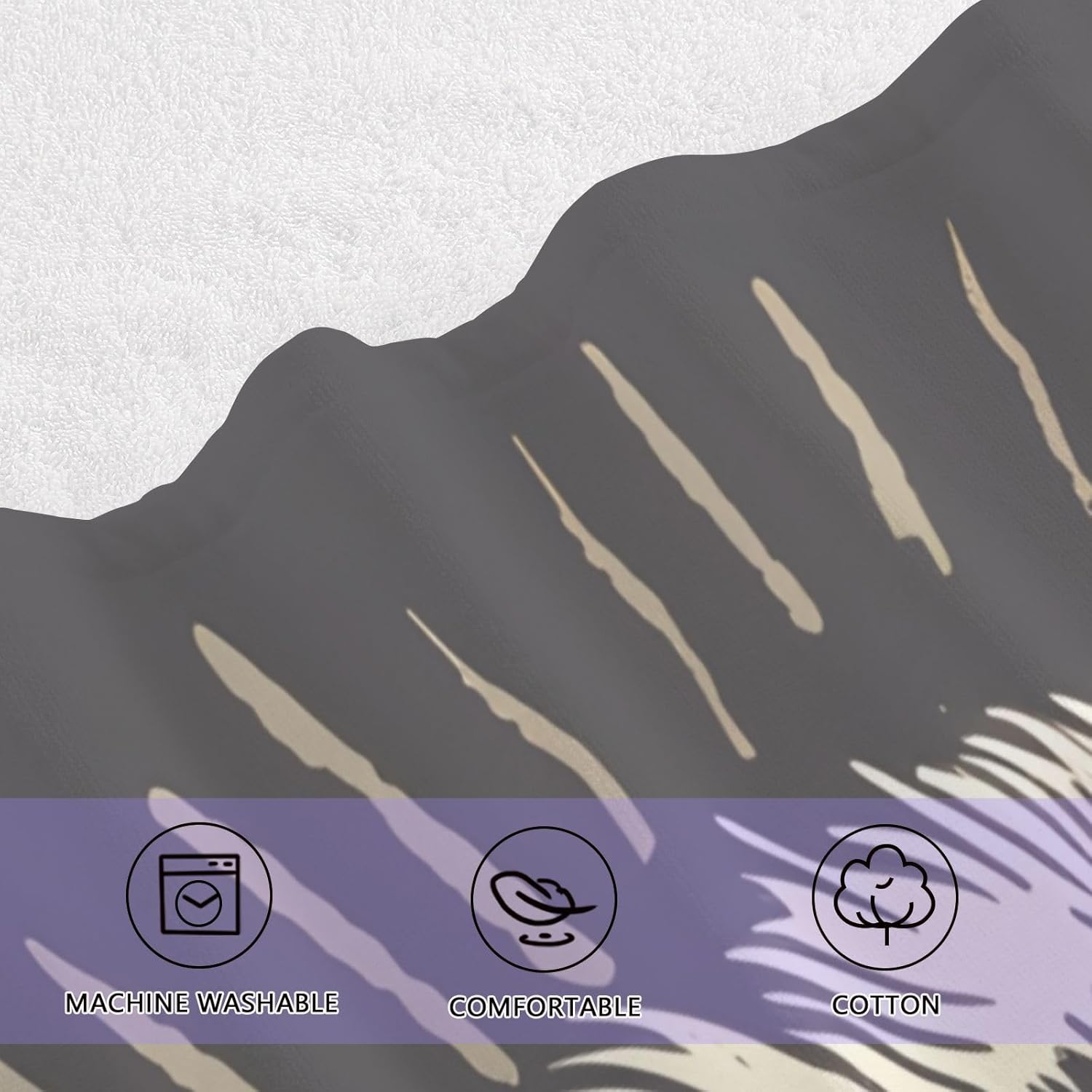 Hand Towels Premium Soft and Highly Absorbent Cute Tiger 2 Pcs Towels for Bathroom Set 100% Cotton Decorative Face Towels