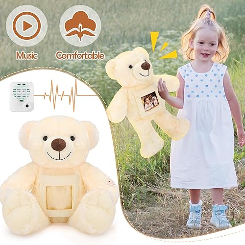 Miniatura 4 de Leyndo Remembrance - Oso de peluche con grabador de tela suave, juguete de animal para el día de San Valentín, baby shower, regalo de cumpleaños,