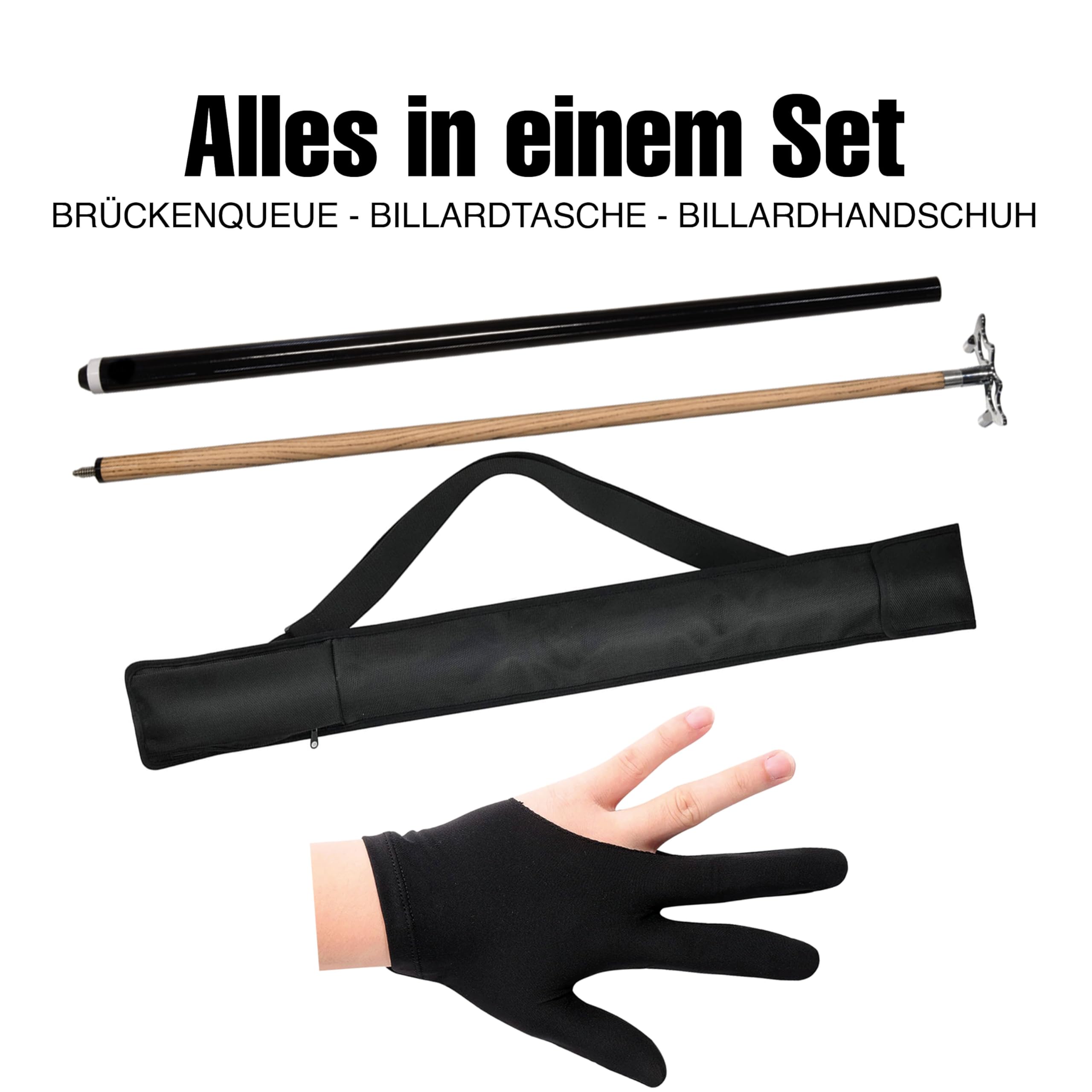 Brückenqueue zweiteilig mit Einer Brücke aus Chrom, die perfekte Queueverlängerung für Ihr Spiel