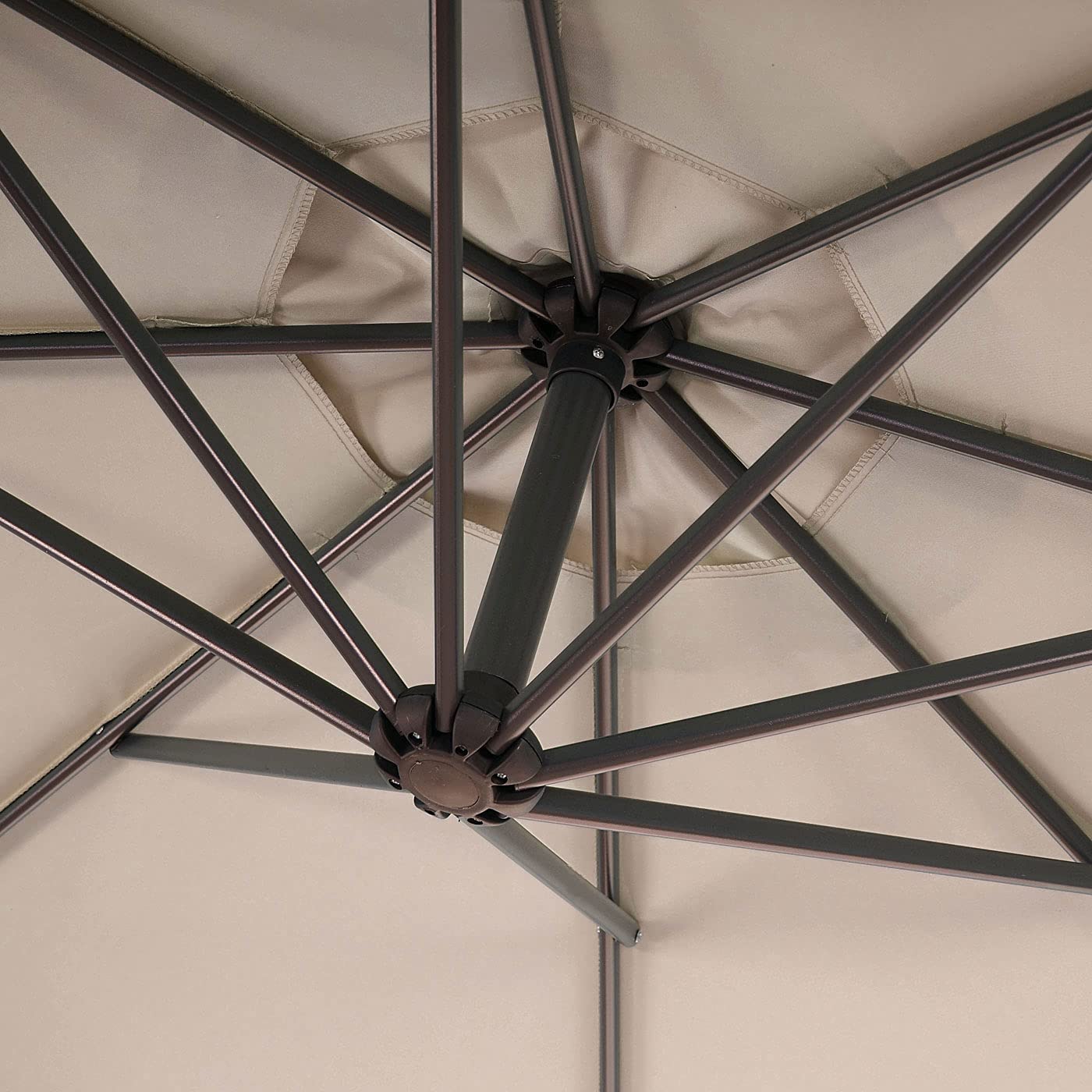 Mendler Acerra parasol przeciwsłoneczny, ochrona przed słońcem, Ø 3 m, możliwość pochylenia, poliester/stal, 11 kg