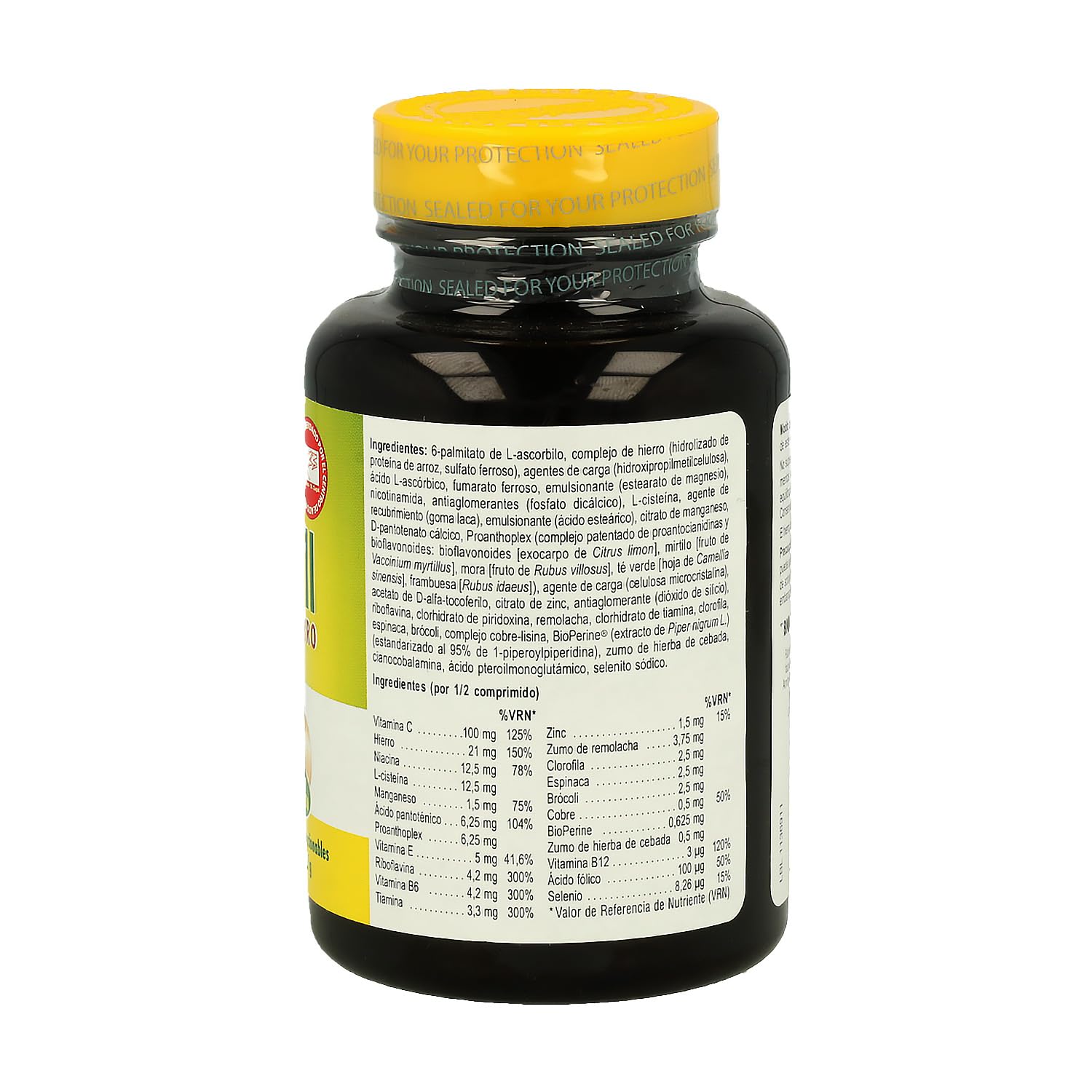 Nature´s Plus HEMA-PLEX II | 60 Comprimidos | Hierro Suplemento | Acido Folico | Vitaminas B2, B6, B12 | Complemento Alimenticio | Apto para Vegetarianos | Sin Gluten | Sabor Natural