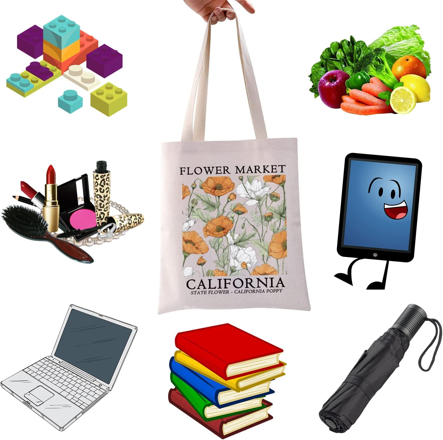 WCGXKO Eco Tote Bag for California Trip and Arizona Gift image 5