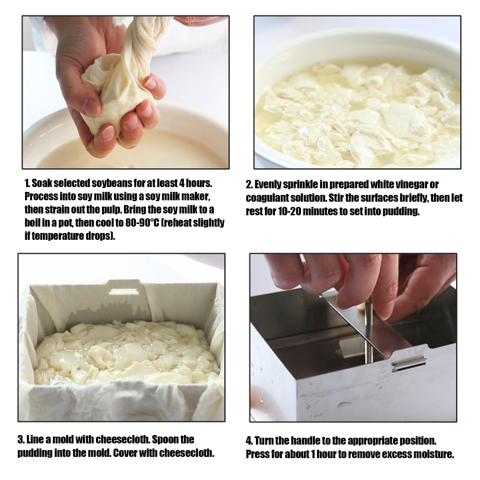 Pressa per soia – Manuale in acciaio – Pressa per formaggio Pressa gadget da cucina – per casa, commerciale, picnic, cucina fatta in casa, formaggio, soia, cibo vegetariano