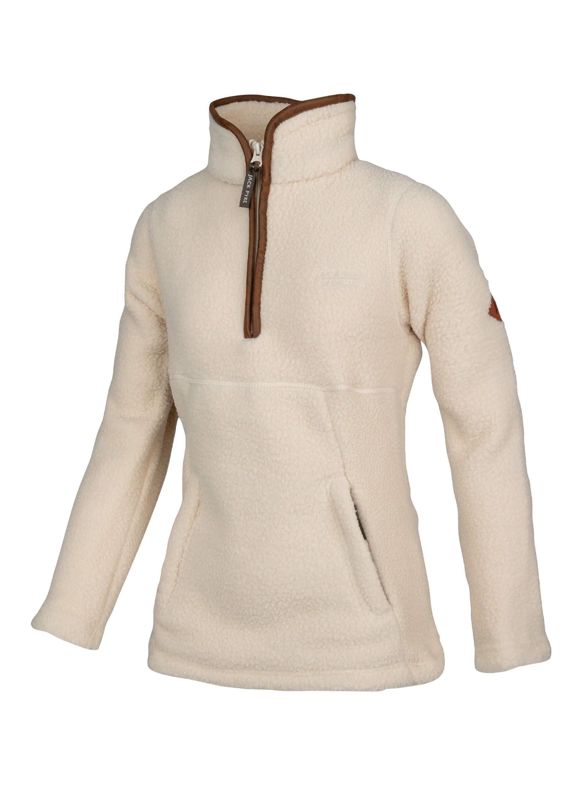 JACK PYKE Pull junior en polaire Sherpa à demi-fermeture éclair, pull en polaire pour enfants avec poche kangourou zippée, haut de campagne confortable pour la marche, le camping, la randonnée