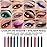 evpct 12Pcs Pink Rose Red Orange Purple Black Silver Blue Red Brown Colored Glitter Eyeliner Eye Liner Pencils Makeup Set for Women Waterproof lapiz delineadores de colores para ojos contra el agua
